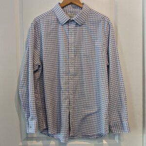 Lucky Brand Button-up Shirt Men's XL Slim Fit Gingham Long Sleeve Dress Shirt